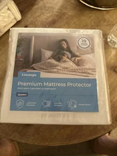 Linenspa Premium Smooth Waterproof Mattress Protector - Queen Size