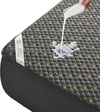 Waterproof Mattress Protector, Queen Size Mattress Pad Fitted 6"-18" Deep Pocket