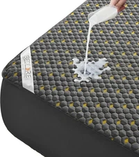 Waterproof Mattress Protector, Queen Size Mattress Pad Fitted 6"-18" Deep Pocket