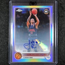 2022-23 Topps Chrome NBL JUSTIN ROBINSON Base Refractor Auto #39 (B)
