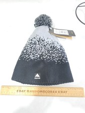 Burton Ideltrail Beanie Cap Thick Warm True Black/Gray NWT Snowboard Ski