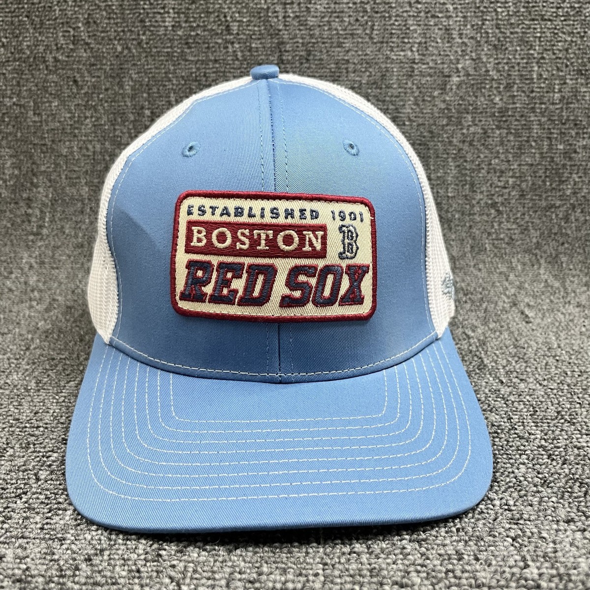 Boston Red Sox '47 Brand Flagship Trucker Hat Light Blue White Mesh Snapback