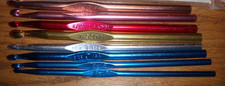 8 BOYE CROCHET NEEDLES ALUMINUM  N,J,K,N,I,J,H,G