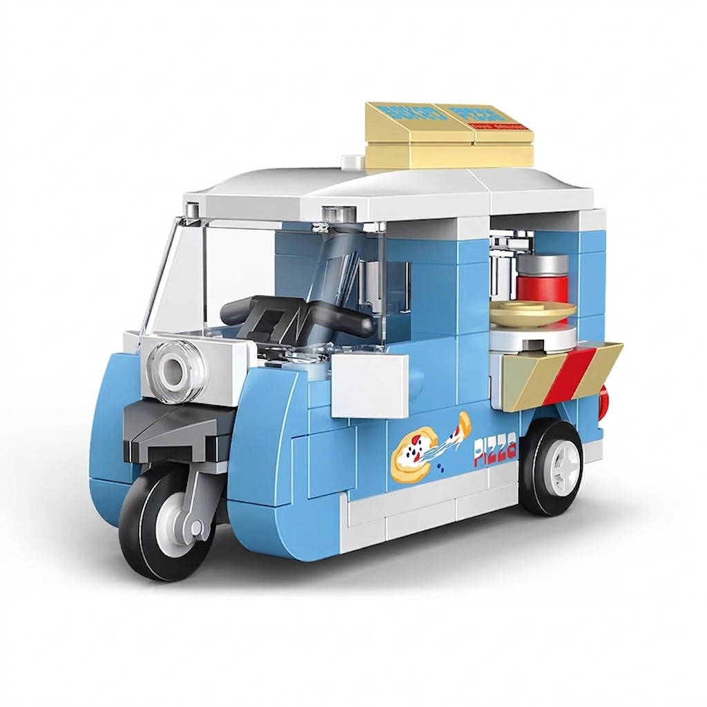 MOC LEGO Car: Pull Back Stalls Racing Building Blocks Set (94 Pcs)