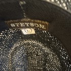 Stetson Black Straw Western Cowboy Hat with Leather Band & Concho — photo 6