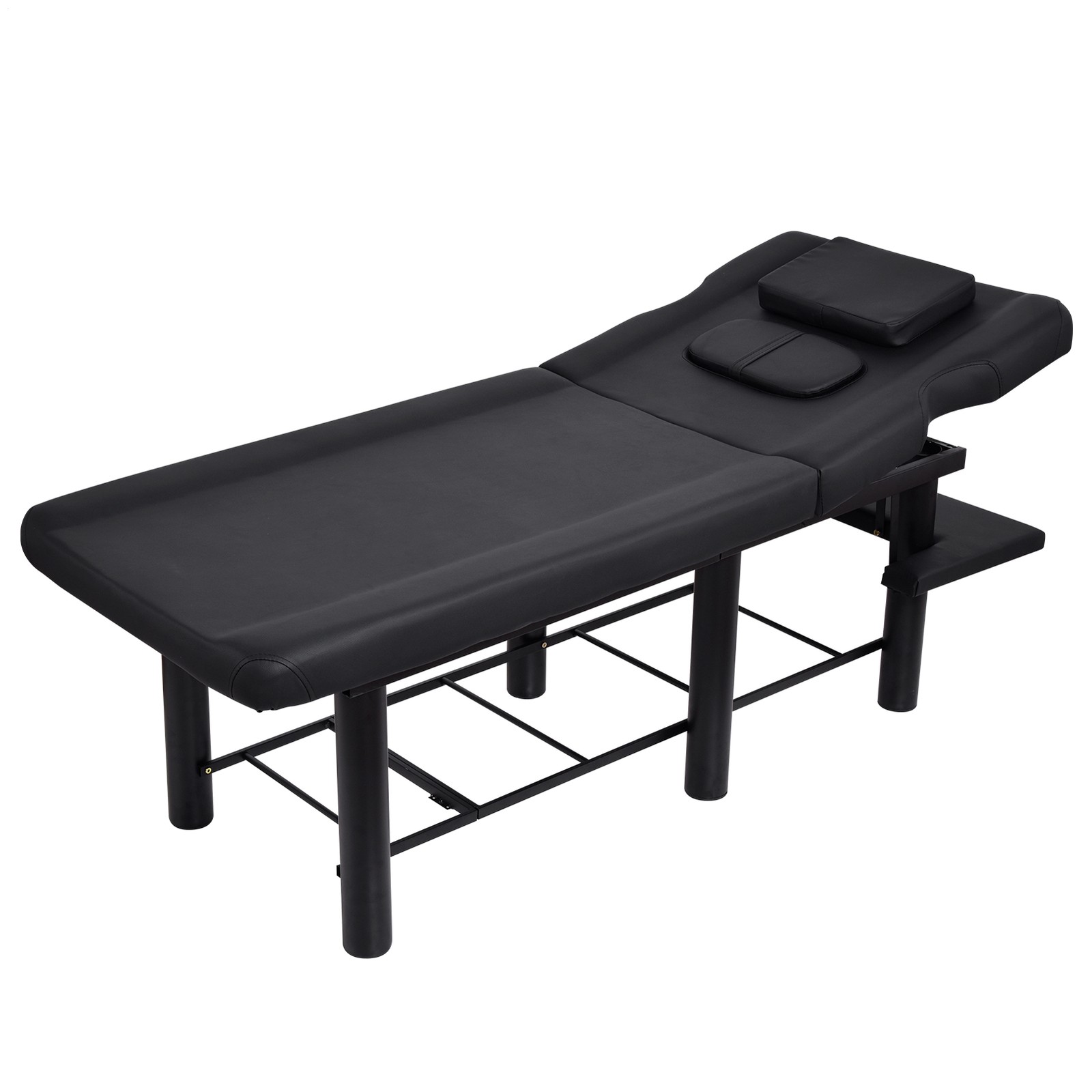 Heavy Duty Massage Bed Salon Table with Memory Foam for Physical Therapy, Black