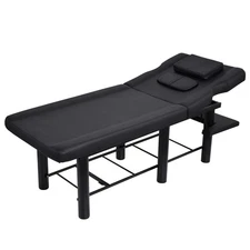 Heavy Duty Massage Bed Salon Table with Memory Foam for Physical Therapy, Black