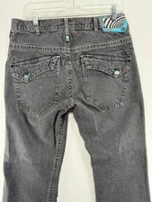 Vtg Lost Enterprises Black Jeans Boot Down Fit Baggy Mens 33x30 Y2K Skater Pants