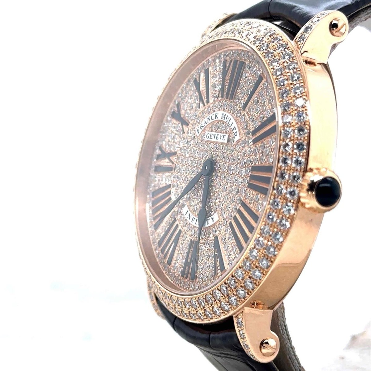 Franck Muller Infinity Quartz 45mm 18k Rose Gold Diamond Bezel