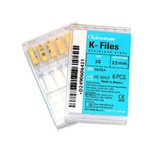 Kerr Dental 06064 SybronEndo Stainless Steel Endodontic K-Files 25mm #20 6/Bx