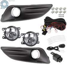Fit For Ford Fiesta 2014-2018 Bumper Fog Lights Driving Lamps Wiring Switch Kit