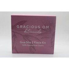 Set of three rose quartz Gua Sha tools by Gracious Om