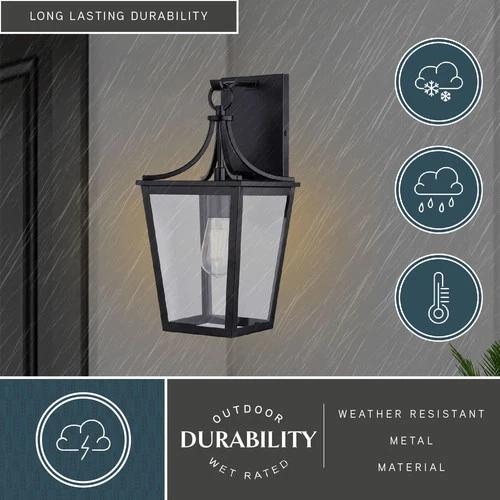 Vaxcel Lighting T0774 Cottage Grove 16" Tall Outdoor Wall Sconce - Black - Picture 5 of 6