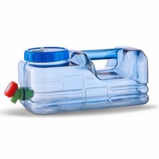 Wasserkanister mit Hahn tragbar Wasserbeh&auml;lter mit Hahn transparent