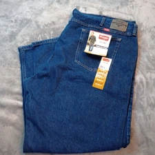 Wrangler Five Star Relaxed Fit Jeans Mens Size 50x30 Blue Straight Leg