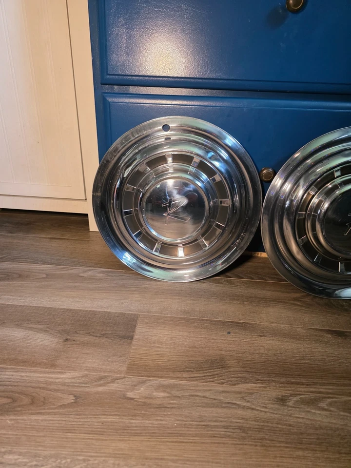 "Juego de 4 tapacubos Rambler Nash de 15"" vintage 1963-1965 - cubiertas de rueda AMC originales" Foto 3 de 4