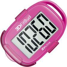 3Dfitbud Simple Step Counter Walking 3D Pedometer by with Clip, Lanyard Accurat