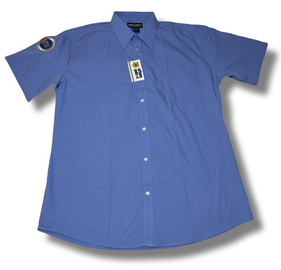 #ad NWT MTA Transit Urban Patrol Uniform Mens 17.5 Light Blue Short Sleeve Shirt $34.99