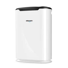 Okaysou AirMax8L 5-in-1 True HEPA Filter Large Room Air Purifier, White