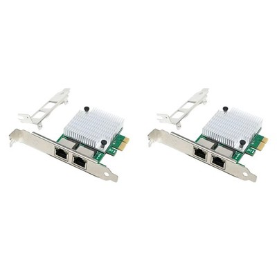 2X 2 RJ45 Port PCIe X1 Dual Gigabit Realtek 8111F +  ASM1082E Chipsatz  PCI4311