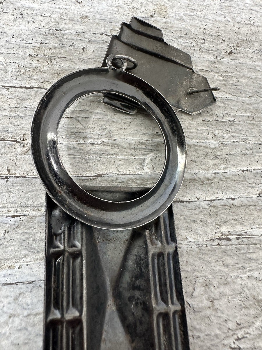 Vintage 70s Does Art Nouveaux Post Back Metal Earrings View 5