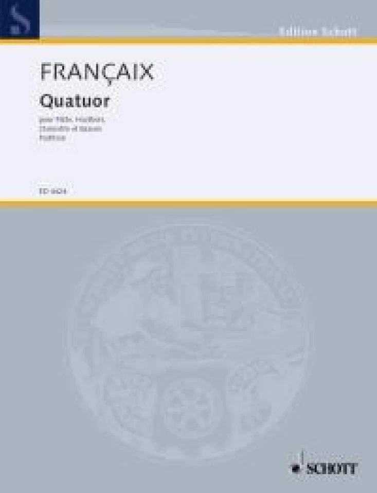 Quartet Jean Françaix Studyscore Flute / Oboe / Clarinet / Bassoon Schott Music - Image 2 of 4