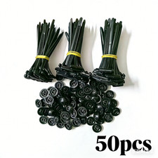 50 PCS Nylon Universal Cable Tie Buckle Heavy Duty Self-Locking Zip Ties Holder