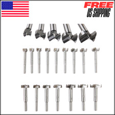 Metric Forstner Bit Set 15mm-35mm Carbide Tipped Wood Boring Tools 16Pcs