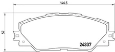 Brake Pad Set, disc brake BREMBO P83071