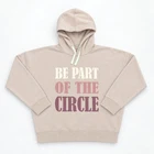 Women's 100% Cotton Hoodie Be Part of the Circle Size M Lilac