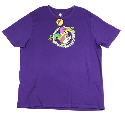 Bucees Mardi Gras 2026 T-Shirt Adult 3XL Purple Beads Let The Good Times Roll