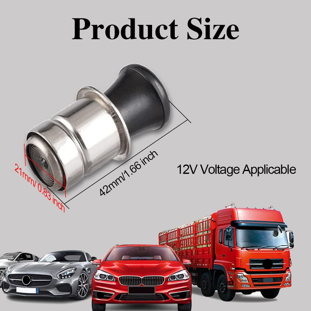 Car Cigarette Lighter, 12V Metal Plastic Construction Lighter Plug, Auto Replace