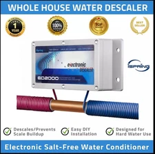 iSpring ED2000 Water Softener System, Whole House Electronic Descaler Softener