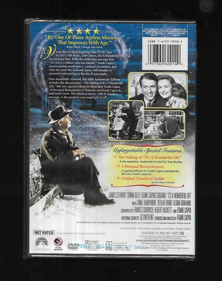 * OOP * Frank Capra's IT'S A WONDERFUL LIFE - James Stewart - RARE - Image 2 of 2