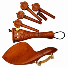 Jujube wood Violin Accessories Kits Pegs Tailpiece with Engrave Carving player