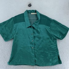 Vintage Victoria's Secret Gold Label Satin Sleep Shirt Womens Large Pajama Top