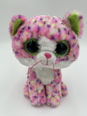 NO TAG Ty Beanie Boos SOPHIE the Cat w/ Glitter Eyes 6'' Beanbag Plush Stuffed