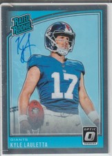 2018 Optic Kyle Lauletta Giants 5/125 Autographed Rated Rookie Football Card. rookie card picture