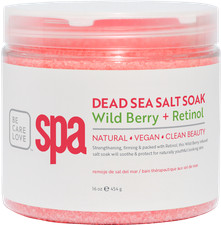 BCL SPA Dead Sea Salt Soak Wild Berry  Retinol, 16 oz.