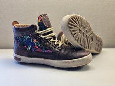 Inkkas Brown Leather Camping Boot High Top Lace-Up Sneakers Women 10 Men 8