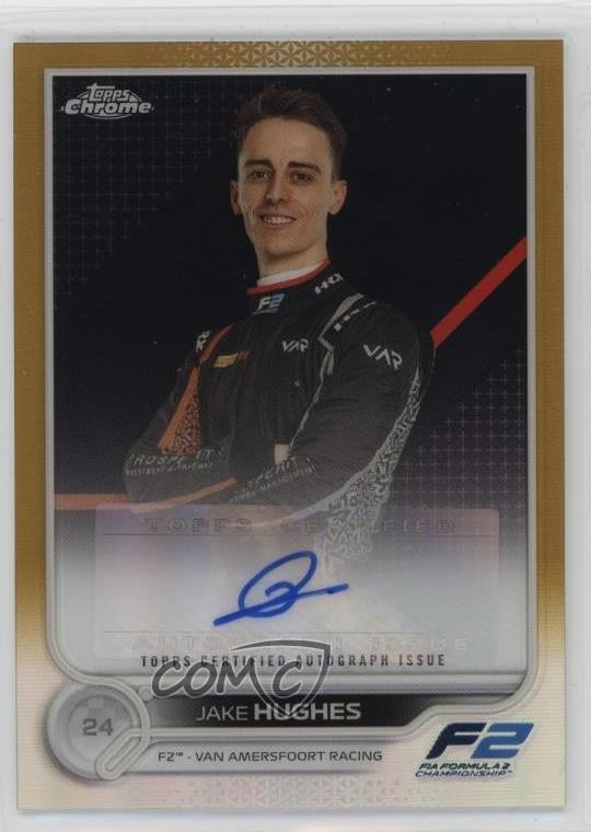 2022 Topps Chrome Formula Gold Refractor 1/50 Jake Hughes #CAC-JH Auto 3hd