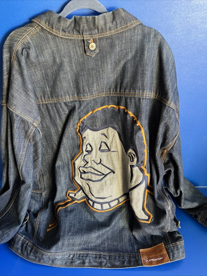Fubu Platinum "Fat Albert" Embroidered Denim Men’s 3 XL Jacket Used Ships Fast - Image 2 of 4