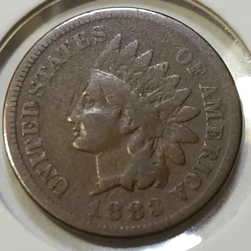 1883 Indian Head Cent - VG+ Details: Reverse Issue
