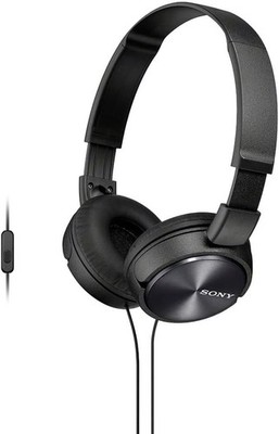 Sony Kopfhörer MDR-ZX310AP schwarz, Kabel 1,2m Klinke 3,5mm, Mikrofon
