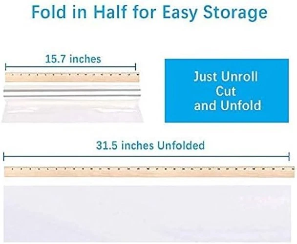 Rollo de papel de envolver transparente - 3 mil de grosor, 31,5" x 330 pies Foto 4 de 4