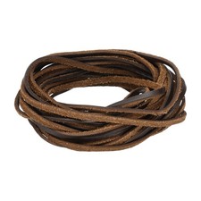 3 mm x 5.5 Yard cordon cuir pour lacets chaussure marron foncé