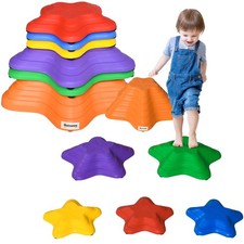 Outsunny 6-Piece Balance Stepping Stones Stackable Non-slip Obstacle Course
