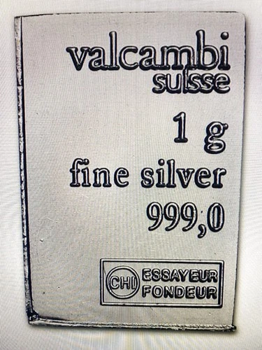 1 gram Silver Bar - ESSAYER Free Shipping - .999 Pure - Solid Silver Bullion!!!!