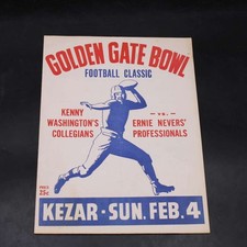 1940 Golden Gate Bowl Football Program Kenny Washington/Ernie Nevers ZJ20896
