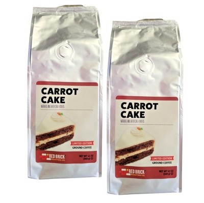 Red Brick Roasting Coffee CARROT CAKE Ground 12Oz LIMITED EDITIO 2 Bags FEB 2026